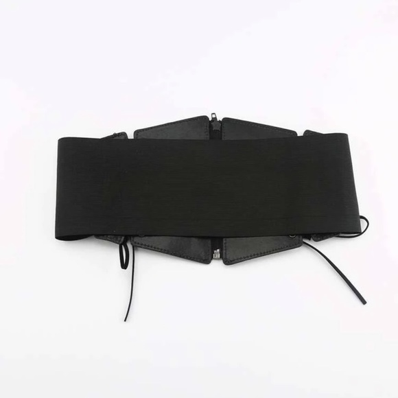 Vegan Leather Lace Up Corset Belt - Picture 4 of 5